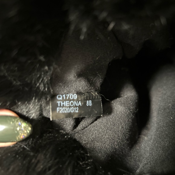 NEW! Authentic COACH THEONA signature black boot with rabbit fur trim. - Picture 5 of 8